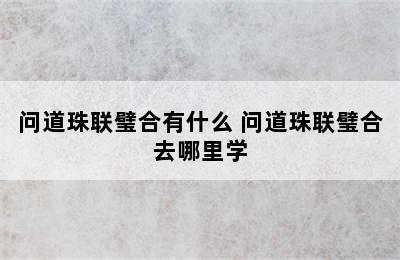 问道珠联璧合有什么 问道珠联璧合去哪里学